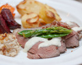 Lamm med Vårprimörer, Chévrekräm & Rostad Böndipp – Lamb with Spring Vegetables, Chévre & A Bean Dip