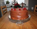 Layered chocolate cake