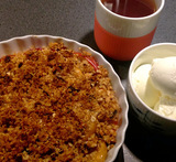 æble crumble med mandler