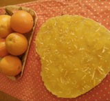 appelsiini kiille juustokakkuun