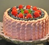 rosa tårta