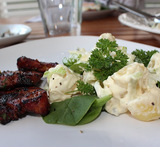 potatissallad creme fraiche senap