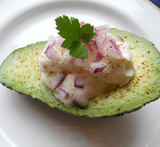 vegetarisk förrätt avocado
