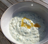 yoghurt honung mynta sås