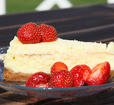 amerikansk cheesecake jordgubbar