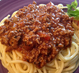 italiensk spagetti och köttfärssås