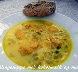 suppe med kokosmælk og kylling