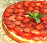 jordgubbscheesecake med gelatin