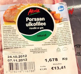 porsaan ulkofile uunissa paistoaika