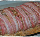 köttfärslimpa fransk löksoppa bacon