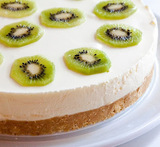 pynte ostekake med kiwi