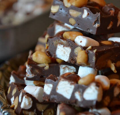 Rocky Road Fudge - Gingerbread Edition