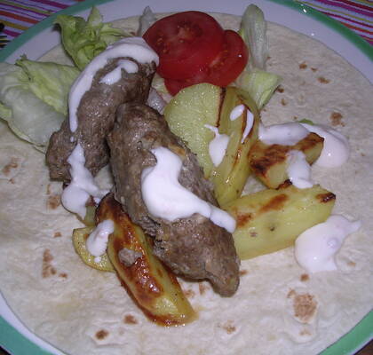 Tortillabröd med chipotlekryddad köttfärsbiff