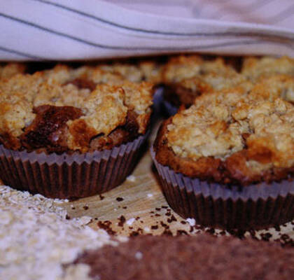 Chokladmuffins med havretäcke