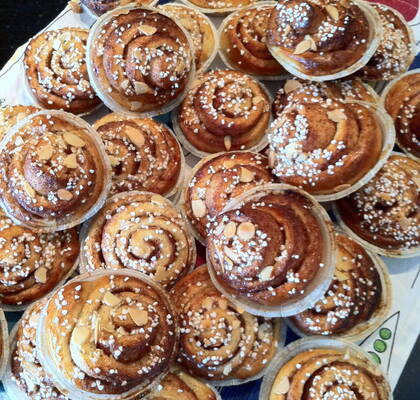 Kanelbullar med kesella!