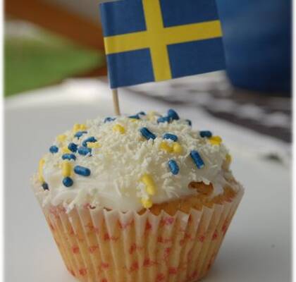 Sverige cupcake