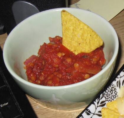 Tomatsalsa med röda linser