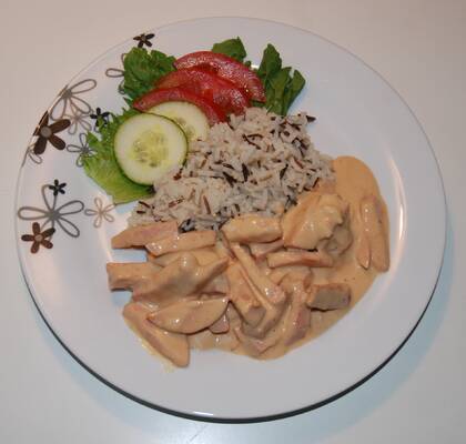 Variant på korv Stroganoff