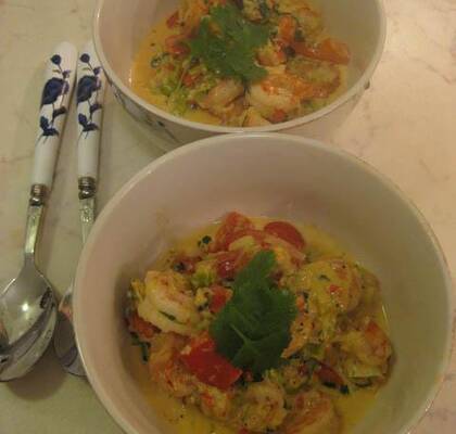 Scampi med thaiinslag