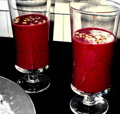 Hälso-smoothie med blåbär