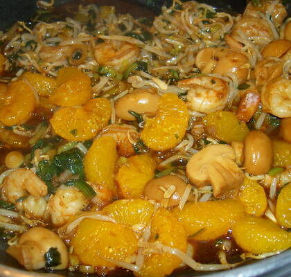 Mandarinkryddad wok