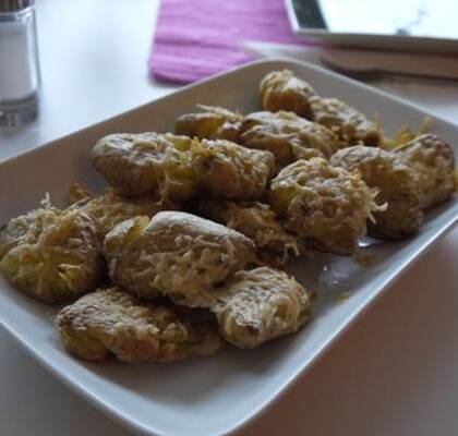 Kraschad potatis med parmesan