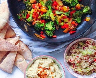 TANDOORIGRØNT, QUINOA TABOULEH & HUMMUS