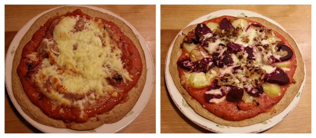 Tortilla Pizza i to udgaver