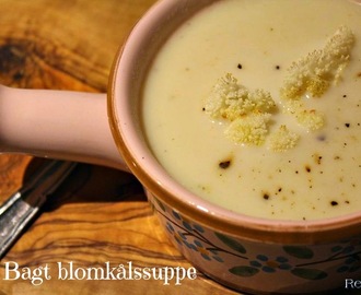 Bagt blomkålssuppe