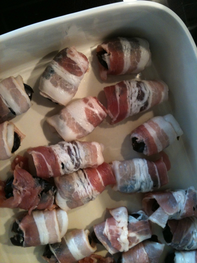 Dadel/bacon hapser til brunch eller snack