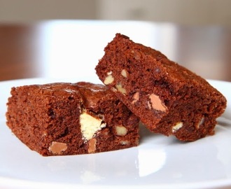 Triple chocolate brownies