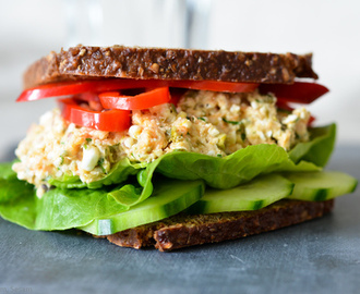 Fedtfattig tunsalat med hytteost og gulerod