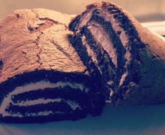 Chokolade roulade m. kakao-mandel smag