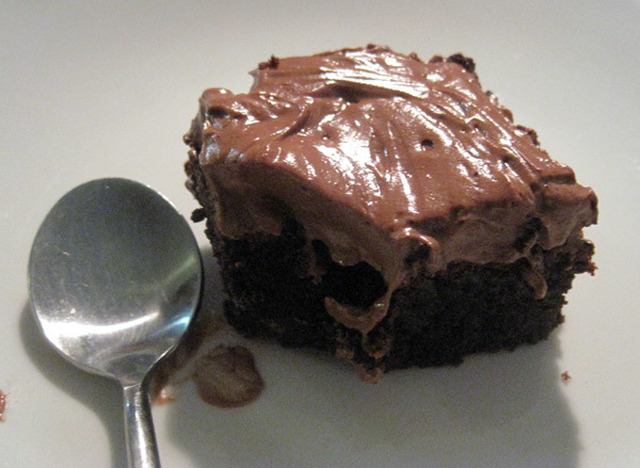 brownie med chokoladecreme