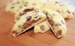 Chocolade chip cookie med nutella