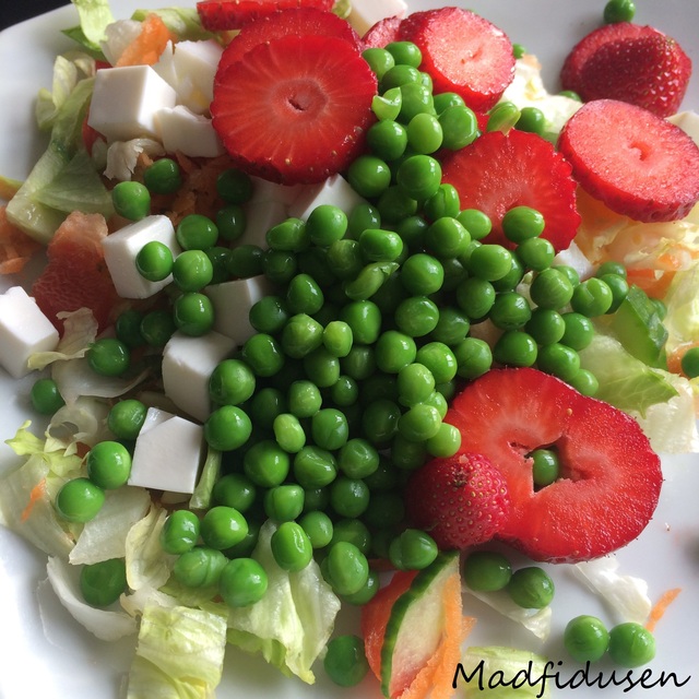 Four ingredient salad with one thing extra on the side!