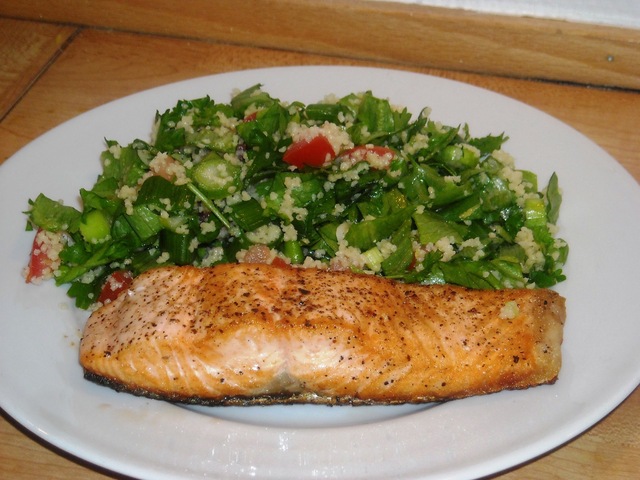 Laks med Tabbouleh-salat