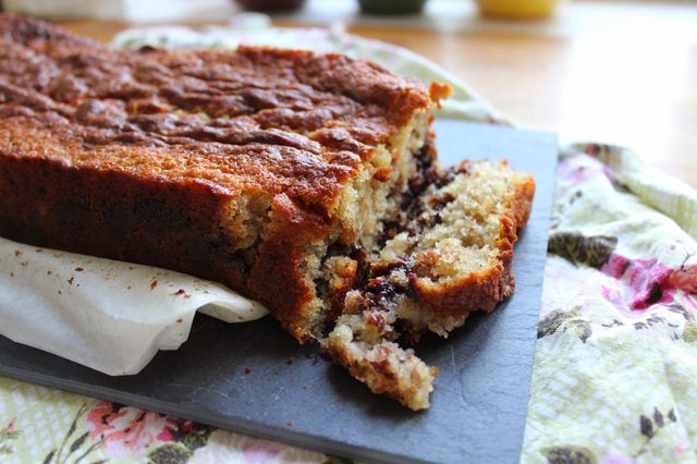 Bananbrød/kage med chokolade