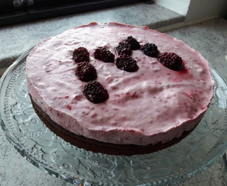 Glutenfri brownie med hindbærmousse