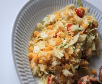 Dinner: Kyllinge frikadeller med glutenfri cous cous salat