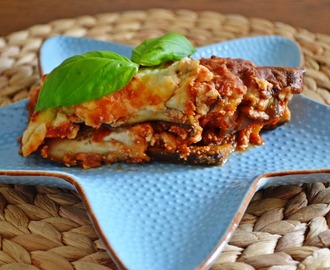 Vegetar Lasagne med Aubergine plader