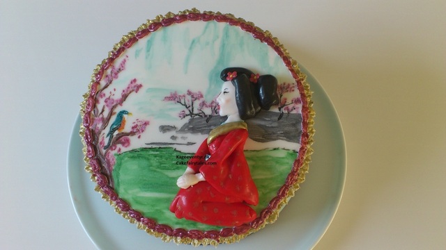 Færdig geisha kage