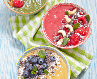 3 sunde og nærende smoothie bowls