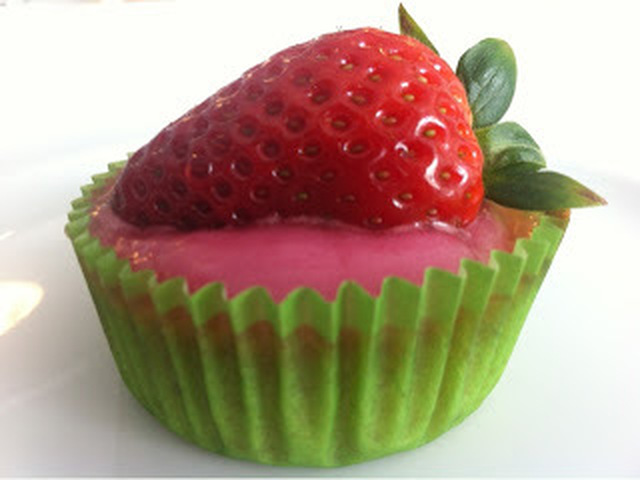Jordbær cupcakes