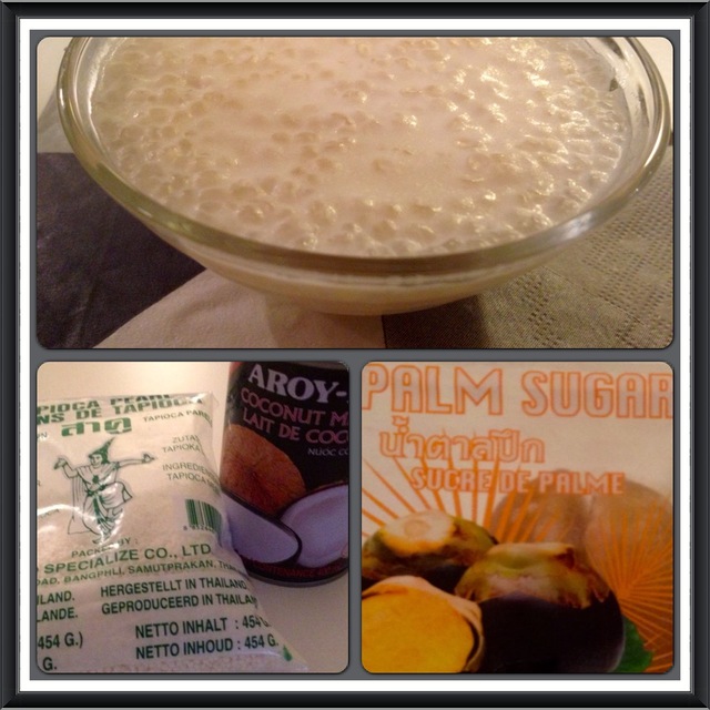 Sagogryn budding (thai dessert)