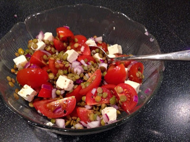 Tomat/linse-salat
