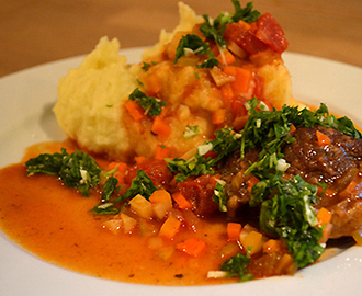 Osso Buco med gremolata og kartoffelmos med peberrod