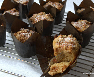 Æble-kanel muffins med crumble topping