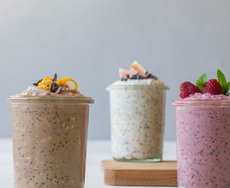 Overnight oats – tre favoritter