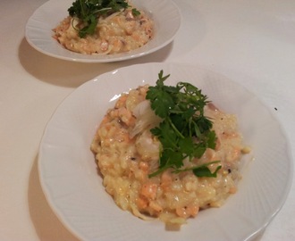 Risotto med laks og fennikel